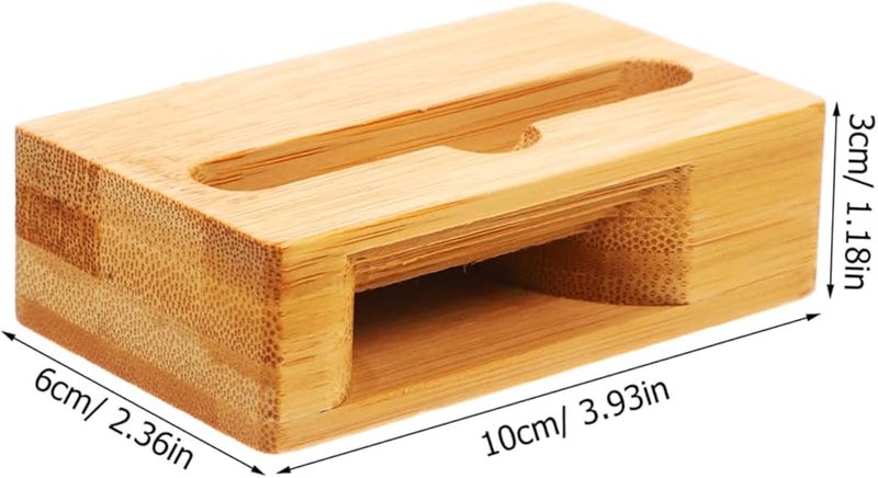 Wooden Phone Stand with Acoustic Resonance for Enhanced Sound Desktop Holder Retro Grain Finish - Image 2